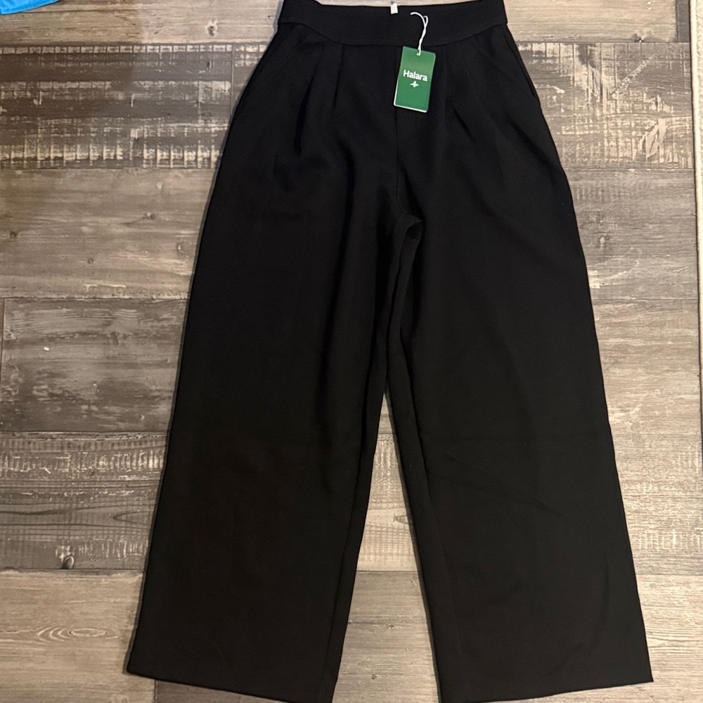 HALARA Black Wide Leg Trousers
